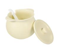 INOOMP Ceramic Lard Storage Jar with Spoon, 580ml Nordic Style