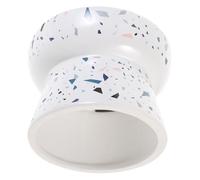 INOOMP Ceramic Raised Pet Food Bowl for Puppies and Kittens with Large Capacity and User-friendly Design, Ergonomic Elevated Cat Feeding Dish for Feeding