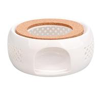 INOOMP Ceramic Teapot Warmer with Candle Holder Tea Heater Base for Glass Teapot Japanese Style Tea Stove Warmer for Home Use