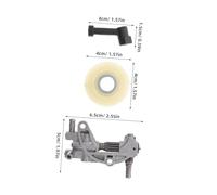 INOOMP Chainsaw Oil Pump Kit with Worm Gear and Automatic Chain Oiler, Stainless Steel and Plastic Sturdy Replacement Parts for Prolonged Logging Saw Tasks