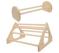 INOOMP Chicken Perch Stand Roosting Bars Wood 2pcs Wooden with Height Adjustable Levels, Brown Prevents Trampling Risk and Protects Skin for Indoor Poultry Habitat Supplies and Coop