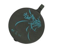 INOOMP Chinese Inkslab Calligraphy Inkstone for Calligraphy Lovers Black Natural Stone Grinding Ink with Lid Traditional Inkstone for Painting and Writing