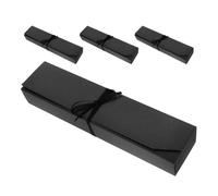 INOOMP Chocolate Boxes and Easy to Carry Elegant Design 4pcs Black Paper with 6 Individual Compartments Sturdy Truffle Packaging Gift Boxes for Office Sharing and Anniversaries