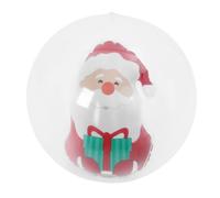 INOOMP Christmas Inflatable Ball Ornament: Outdoor Holiday PVC Blow Up Ball - 13.8" Xmas Santa Claus Inflatable Baubles for Patio Yard Celebrations