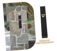 INOOMP Classic Black Resin Mezuzah Case for Doorpost Decoration Indoor Outdoor Jewish Home Adornment with Installation Tools Elegant Religious Wall Plaque for Garden and Courtyard Decor