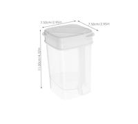 INOOMP Clear Dual-lid Plastic Spice Shakers with Precise Dispensing Salt and Pepper Containers for Travel Camping Picnic Kitchen Storage
