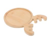 INOOMP Coasters Blank Base Tray Deer Shaped with Desktop Insulation Pads Bamboo Mosaic Multipurpose Use for DIY Crafts and Home Decor for Crafting Supplies and Household Needs