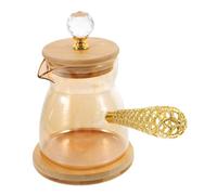 INOOMP Coffee Pot Handmade Glass Thermal Pot Reinforced Handle for Espresso for Kitchen Station Supplies and Usage