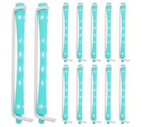 INOOMP Cold Wave Rollers and Perm Rods 24Pcs Plastic Hair Curlers for Women Multi-Color Flexible Curling Rollers Suitable for Different Hair Types and Styles