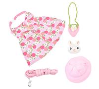 INOOMP Colored Rabbit Harness with Leash Cute and Durable Pet Outfit for Animals Comfortable and Breathable Design for Bunny Photography and Outdoor Adventures
