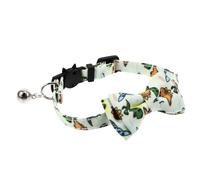 INOOMP Colorful Pet Bowtie Collar for Cats with Bell, Adjustable Soft Necklace, Cute Bow Chain Design, Lightweight Material, for Kitten Photo Props and Daily Wear