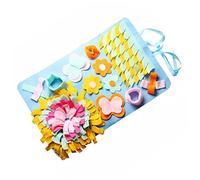 INOOMP Colorful Pet Snuffle Mat Interactive Dog Puzzle Feeding Mat for Slow Eating and Sniffing Training Felt Material Easy to Clean Suitable for Dogs and Cats