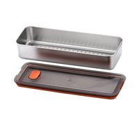 INOOMP Container Stainless Steel and Pp Material Bacon Storage with Lid Airtight Fresh Keeping and Convenient to Use for Refrigerator Storage for Cooked Food and Vegetables in Home
