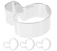 INOOMP Cookie Cutter Creative Design Mushroom-Shaped Oval Stainless Steel 4pcs Baking Tool with Comfort Grip Easy Cleaning for Cookie Cutters for Baking
