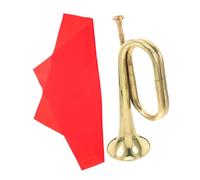 INOOMP Copper Alloy Bugle for Beginners Military Bugle Horn Brass Wind Instrument Practical Music Instrument Suitable for Youth Band and Outdoor Use