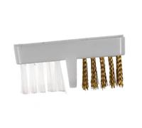 INOOMP Copper Wire Nail Dust Remover Brush for Manicure Drill Bits Cleaning Handheld Nail Art Cleaner Tool for Salon Professional for Deep Polishing Head Maintenance