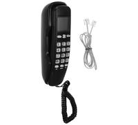 INOOMP Corded Landline Phone Sturdy Abs Material, Classic Retro Style with Big Button Keypad Wall Mountable Black Telephone for Home and Office for Seniors