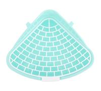 INOOMP Corner Pet Urinal Potty Bunny Litter Pan Odor Control Splash-proof Edge Plastic Triangle Shape Suitable for Corner Placement Potty Training Small Animals Rabbit Hamster
