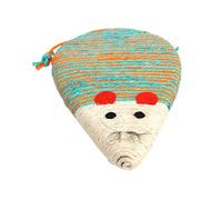 INOOMP Creative Mouse Shaped Cat Scratch Board with Plastic Material for Indoor Cats Features Claw Grinding and Furniture Protection Sisal Scratch Color