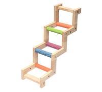 INOOMP Creative Parrot Climbing Ladder for Cage and Stand Bite Resistant with Bright Colors Healthy Beak Conditioning and Engaging Exercise for Pet Birds Random Color