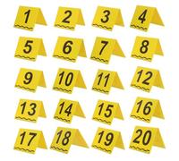 INOOMP Crime Investigation Markers 20pcs Yellow Evidence Number Tags with Measurement Scale and Evidence Collection Scene Identification for Forensic Investigation