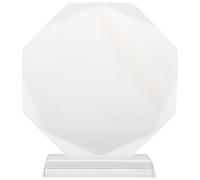 INOOMP Crystal Trophy Plate Standing Glass Award for Graduation Dance Employee Recognition and Memorial Keepsake