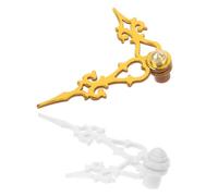 INOOMP Cuckoo Clock Hands Kit 2 Sets Gold and White Plastic Replacement Pointers for DIY Crafting and Bedroom Clock Repair Accessories