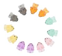 INOOMP Cute Miniature Dog Statues Glow in The Dark Figurines Cavapoo Ornaments for Garden