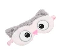 INOOMP Cute Owl-Shaped Plush Sleep Eye Mask, Portable Light-Blocking Cloth for Relaxation Use and Home, Creative Glasses-Inspired Design Comfortable Eye Cover