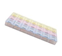 INOOMP Daily Pill Box Organiser Made of Sturdy Plastic with 21 Individual Compartments to Keep Medications Fresh and Well Organised Designed for Daily Use and Outdoor Activities