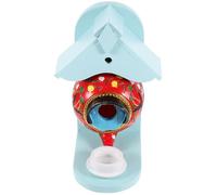 INOOMP Decorative Teapot Shaped Bird House Nesting Box for Garden and Courtyard Use, Lightweight Ceramic and Resin Material with Smooth Lines, Outdoor Bird Feeder and Nesting Box
