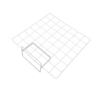 INOOMP Display Stand with White Base Desktop Display Holder for Artwork Photos Jewelry and Craft Fair Booths Compact Tabletop Organizer with White Mesh Panels