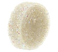 INOOMP DIY Beige Resin Rhinestone Ribbon with High-Temperature Resistance and Cut-to-Length Feature, Self-Adhesive Hot Melt Adhesive Tape for Craft Decoration and Embellishments