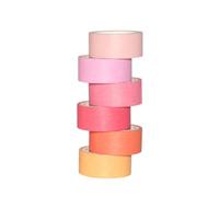 INOOMP DIY Paper Tape Decorative Washi Tape Beautiful Pattern Design 12 Rolls Red for Scrapbooking and Party for Crafts and Stickers