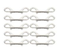 INOOMP Double Ended Dog Leash Snap Hook Zinc Alloy 10pcs Silver | Compact Hooks for Keychain and Water Bucket Use, Enhanced Security Design, High Resistance to Deformation
