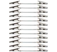 INOOMP Double-Headed Alligator Clamps 12Pcs Metal Wire Alloy Clips for DIY Card Holding and Personal Craft Use