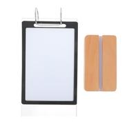 INOOMP Double Side Price Tag Rack Menu Sign Board Multipurpose Display Stand Stainless Steel PVC Material Double Side Design Simple Appearance Design for Display Marketing and Store Use