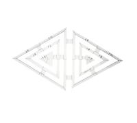 INOOMP Double Triangle Acrylic Patchwork Ruler Transparent Quilting Template for Sewing Garment Making with Hollow-out Design and Accurate Markings DIY Sewing Tool Accessory