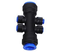 INOOMP Drip Irrigation and Secure Irrigation System 15mm to 6mm Quick Connect Fitting 6-Way Connector with Pom Material for Even Water Distribution in Garden and Landscape Use