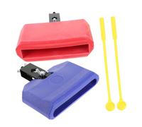 INOOMP Drummer Accessories for Drum Set, 2 Sets Portable Plastic Metal Jam Block Drumstick Parts with Natural Sound, Beginner Drum Kit Accessories for Kids and Beginners