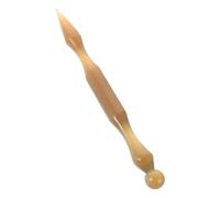 INOOMP Dual Head Precision Pressure Point Device Ear Acupressure Point Pen Multifunctional Tool Muscle Tension Relief Natural Ox Horn Material Portable On-the-go Professional-Grade
