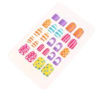 INOOMP Eco-friendly Detachable Fake Nails for Kids 2 Boxes Self-adhesive Abs Nail Decoration Set Suitable and Birthday Party Use Random Color Random Style