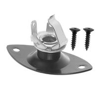 INOOMP Electric Guitar Jack Plates Metal Output Socket Plates for Bass Guitar with Oval Cat Eye Design 3pcs Set Black Plated Fittings Random Style