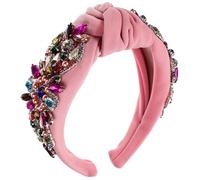 INOOMP Elegant Baroque Style Pearl and Glass Diamond Wide Headband for Women, Universal Size Design, Easy to Take, a Gift for Female Party Headdress or Makeup Spa Use