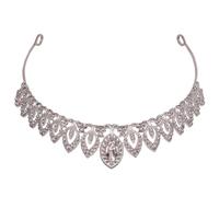INOOMP Elegant Silver Alloy Wedding Crown for Bride Tree Leaf Shape, Dazzling Sparkle and Comfortable to Wear, Hair Accessory for Weddings and Other Occasions
