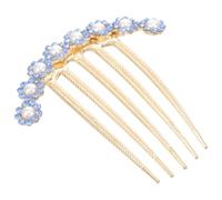 INOOMP Elegant Updo Hair Accessories Decorative Hair Combs with Rhinestone Side Comb Lightweight Alloy Pearl for Women Brides at Prom and Dating