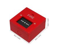 INOOMP Emergency Fire Alarm Button Manual Call Point Glass Break Security Switch for Home Business School Fire Safety Immediate Alert System