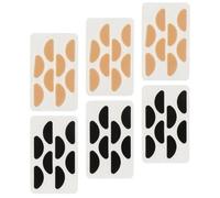 INOOMP Eva Anti-slip Eyeglass Nose Pads 12 Sheets D-shape Self-adhesive Nose Protectors for Glasses Frames Skin Color Black 1.5mm Thickness for Comfortable Wear