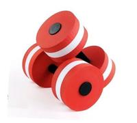 INOOMP EVA Floating Dumbbell for Swimming and Yoga Low Absorption Water Dumbbells for Pool Exercise Soft Padded Lightweight Barbell for Men and Women Red