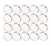 INOOMP Eyeshadow Plates Eye Shadow DIY Tray 20Pcs Round Magnetic Metal Palette Refillable Cosmetic Storage Container for Makeup Organization and Beauty Use
